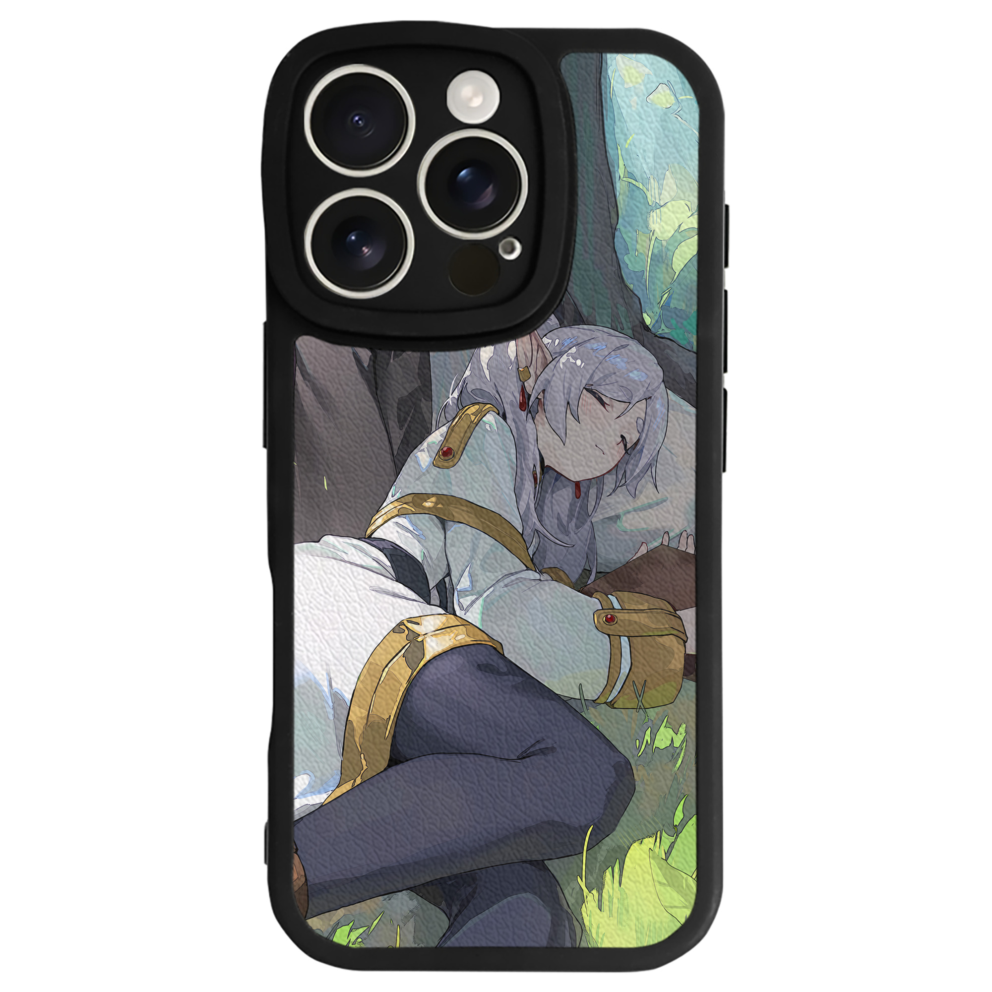 （画像用） 葬送のフリーレン Frieren 【iPhone 16シリーズ対応】シリコンスマホケース（レザー調） 材質：シリコン
